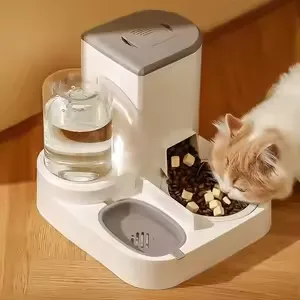 PETMIREO Duo D01 gravity pet food and water dispenser with glass bottle PETMIREO Duo D01 gravity pet food and water dispenser with glass bottle
