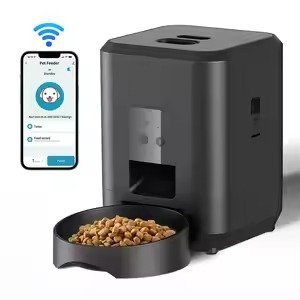 PETMIREO Link L01 black WiFi automatic pet feeder with app control PETMIREO Link L01 black WiFi automatic pet feeder with app control