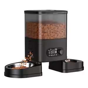 PETMIREO Twin T03 dual bowl automatic pet feeder with LCD display and control dial PETMIREO Twin T03 dual bowl automatic pet feeder with LCD display and control dial