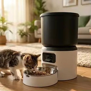 PETMIREO View V02 two-tone pet feeder with camera and kitten feeding