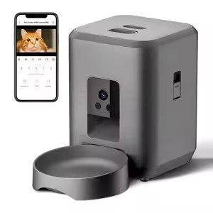 PETMIREO View V04 grey pet feeder with built-in camera and app control PETMIREO View V04 grey pet feeder with built-in camera and app control